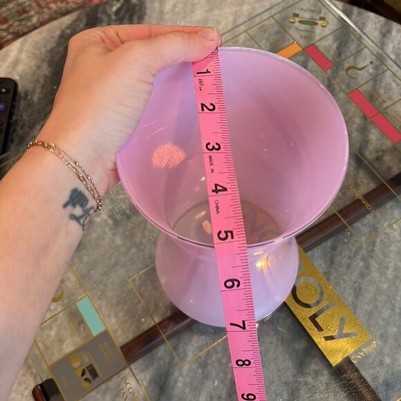 Beautiful Vintage Y2k 2000s Light pink large glass vase - Picture 4 of 6